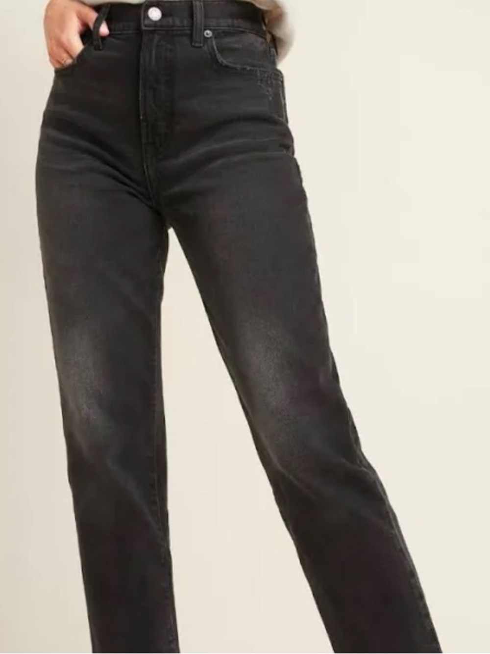 Old Navy High-Rise Straight Leg Jeans - Black Wash